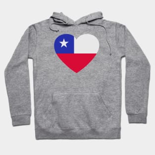 I Love Chile // Heart-Shaped Chilean Flag Hoodie